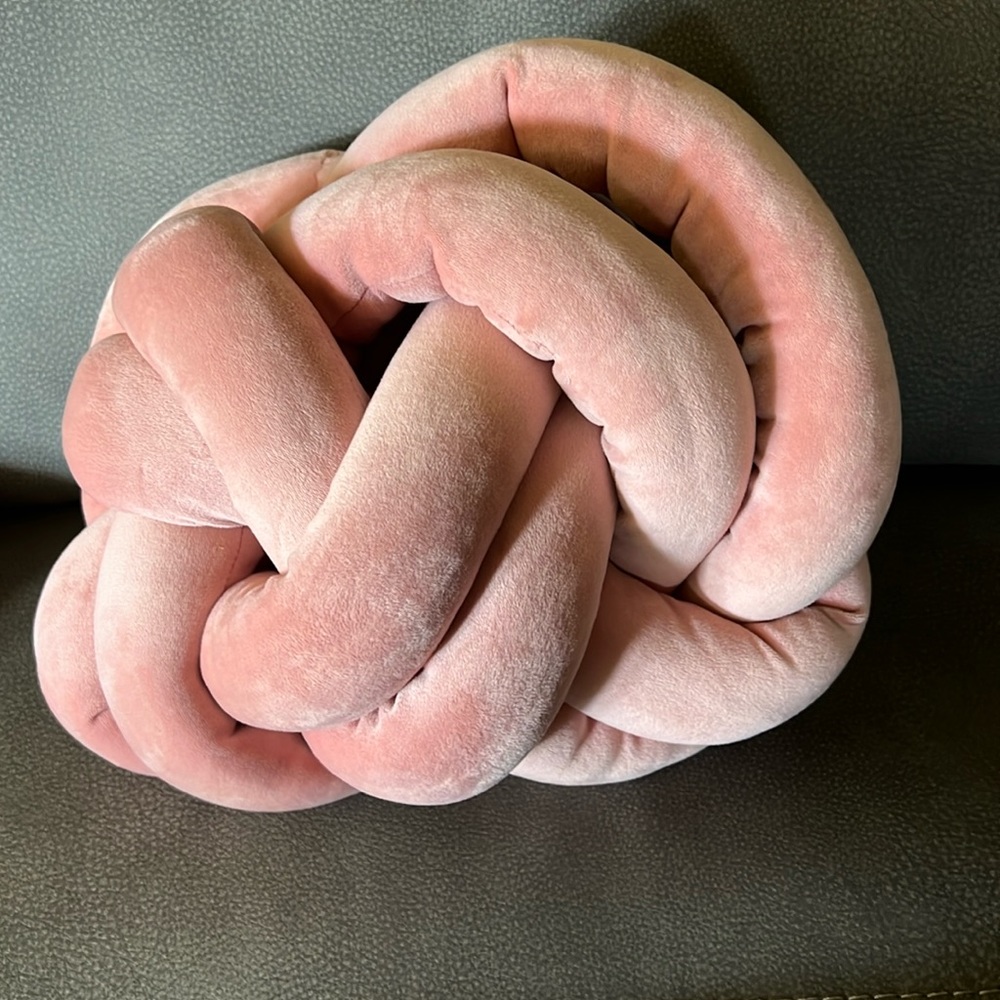 Velvet knot pillow from Hobby Lobby